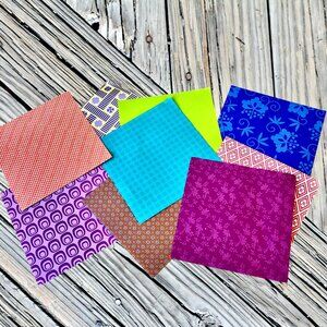 Scrapbook Craft Paper Various Colors and Prints SINGLE SIDED size 6x6 in
